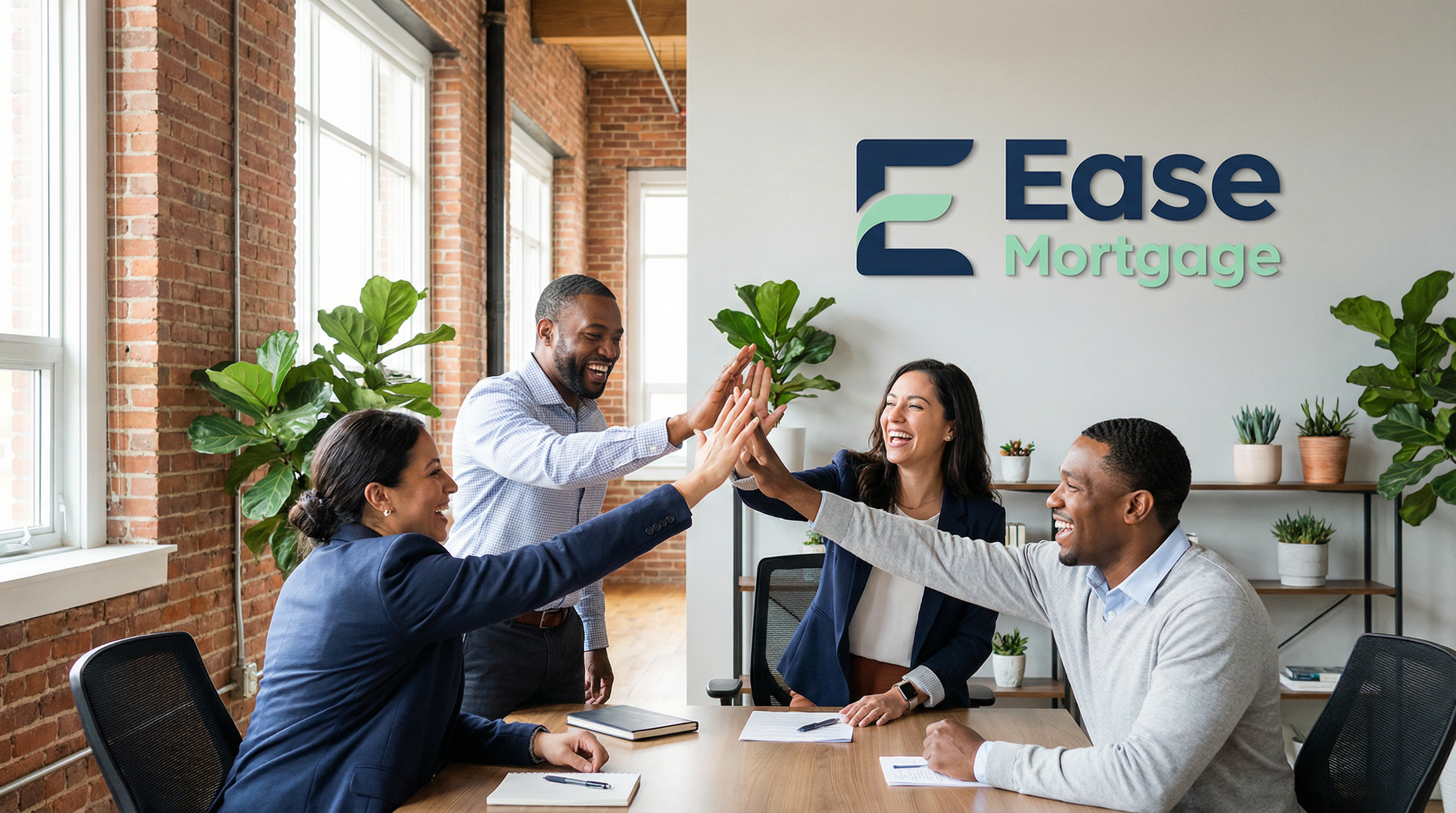 Ease Mortgage team celebrating success